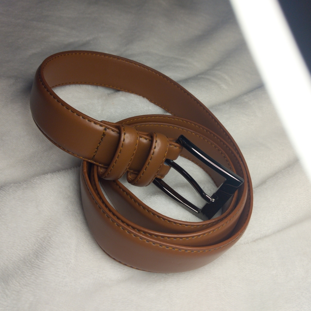 Classic Tan Leather Men's Belt